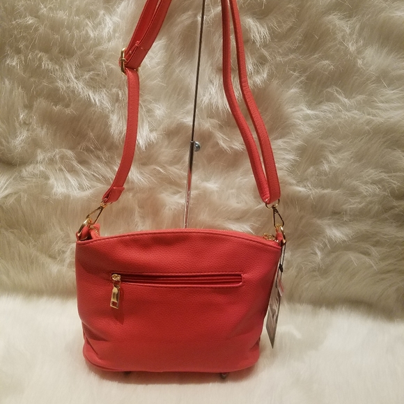 CORAL RHINESTONE CROSSBODY SLING - Picture 4 of 7